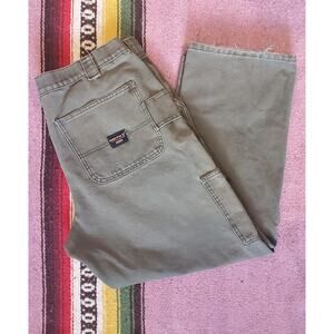 Distressed Smith's Workwear Cargo Pants Brown 35